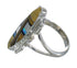 Multicolor Authentic Sterling Silver Ring Size 7-1/4 VX61963